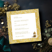 イスラーム王室のゴールデンダマスクムスリムスクエア結婚ズ 招待状