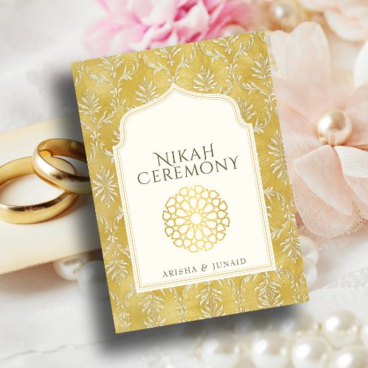 イスラーム王室のゴールデンダマスクムスリムニカ結婚ス 招待状