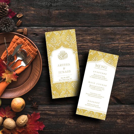 イスラーム王室のゴールデンダマスム結婚スリム メニュー