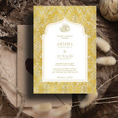 イスラーム王室の&ゴールデンダマスムスリムQR結婚ズ 招待状