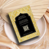 イスラーム王室の&ゴールデンダマスムスリムQR結婚ズ 招待状