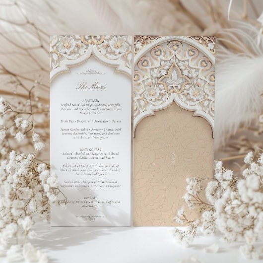 イスラーム結婚のセレモニー・メニュー・カード 招待状