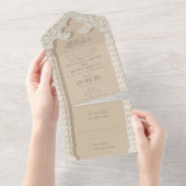 イスラーム結婚の有孔RSVP オールインワン招待状 (貼ってはがせる)