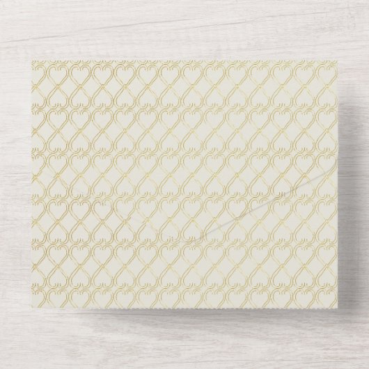 イスラーム結婚のNIKAH WALLIMAHの緑が一堂に集まる オールインワン招待状 (裏面)