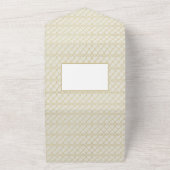 イスラーム結婚のNIKAH WALLIMAH金ゴールド華美すべて オールインワン招待状 (外側)