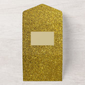 イスラーム結婚ズのNIKAH WALLIMAH金ゴールドレッド華美 オールインワン招待状 (外側)