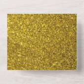 イスラーム結婚ズのNIKAH WALLIMAH金ゴールドレッド華美 オールインワン招待状 (裏面)