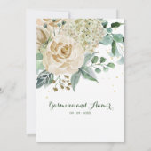 イスラーム結婚ズビスミラエレガントフローラバラ 招待状 (裏面)