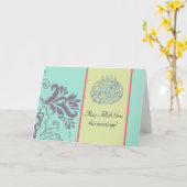 イスラーム結婚トルコ祝いのカード カード (黄色い花)