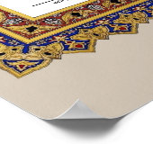 イスラーム縁どデザインパターンNikkah証明書 ポスター (角)