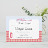 イスラーム アキーカ ご出産のお祝い 赤ちゃんの哺乳瓶 招待状 (スタンド正面)