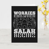 イスラーム – サラが始まると心配が終わる カード (黄色い花)