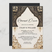 イスラーム・ニカ・アラビア・ワリマ・イスラム・リハーサル・ディナー 招待状 (正面/裏面)