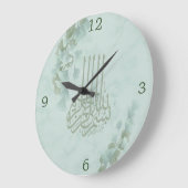 イスラーム・ビスミラ・ユーカリスタイリッシュス ラージ壁時計 (傾斜)