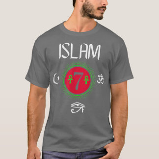 イスラーム – 神と地球オカルト科学アッラー7 Tシャツ