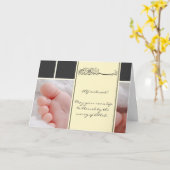 イスラームAqiqah誕生祝いムスリムベビーカード カード (黄色い花)