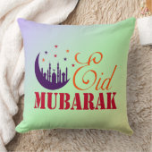 イスラームEid Greetings – シックなモダンEid Mubarak クッション (ブランケット)
