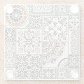 イスラームMajolicaタイルパッチワーク ガラスコースター (裏面)