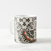 イスラームMajolicaタイルパッチワーク コーヒーマグカップ (正面左)