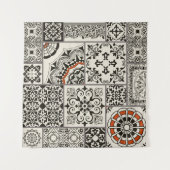 イスラームMajolicaタイルパッチワーク タペストリー (正面(横))