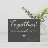 イスラ結婚ム婚約ビスミラモダン紙 招待状 (スタンド正面)