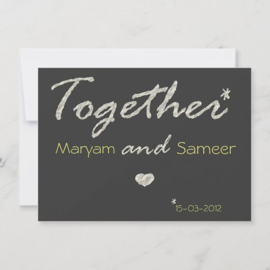 イスラ結婚ム婚約ビスミラモダン紙 招待状 (正面)