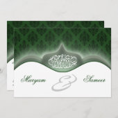 イスラ結婚ム婚約ビスミ王室のラグリーン 招待状 (正面/裏面)
