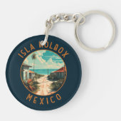 イスラ・ホルボックス メキシコ 旅行 アート ビンテージ キーホルダー (裏面)