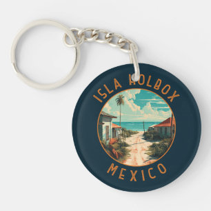 イスラ・ホルボックス メキシコ 旅行 アート ビンテージ キーホルダー