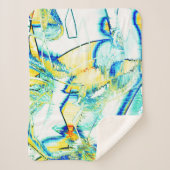 イスリップまたは滑ることンクno、イメージ（黄色、シアン、青の染み） シェルパブランケット (正面)