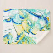 イスリップまたは滑ることンクno、イメージ（黄色、シアン、青の染み） シェルパブランケット (正面(横))