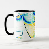 イスリップまたは滑ることンクno、イメージ（黄色、シアン、青の染み） マグカップ (左)