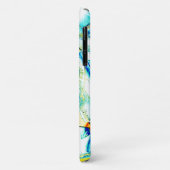 イスリップまたは滑ることンクno、黄色、シアンの青い斑点のある画像 Case-Mate iPhoneケース (裏面/左)