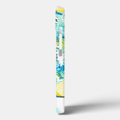 イスリップまたは滑ることンクno、黄色、シアンの青い斑点のある画像 Case-Mate iPhoneケース (裏面 / 左)