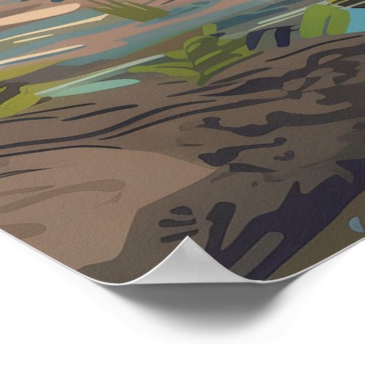 イスルロイヤル国立公園ミシガンレイク ポスター (角)