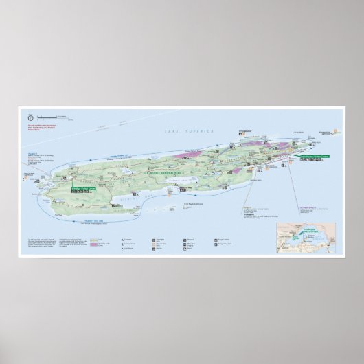 イスル・ロイヤル（ミシガン州）の地図のポスター ポスター (正面)