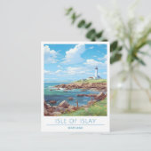 イスレイスコットランドヴィンテージ旅行の島 ポストカード (スタンド正面)