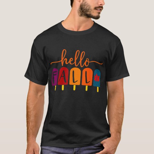 イズオールパンプキンオータムツリーハロー秋 Tシャツ (正面)
