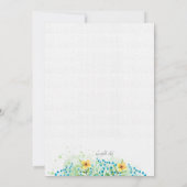 イズスプリングタイム招待状 招待状 (裏面)