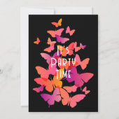 イズタイムバタフライパーティー誕生日 招待状 (裏面)