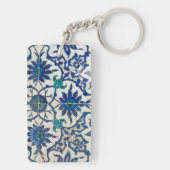 イズニクのタイル青 キーホルダー (裏面)