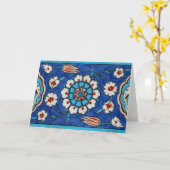 イズニクタイル カード (黄色い花)