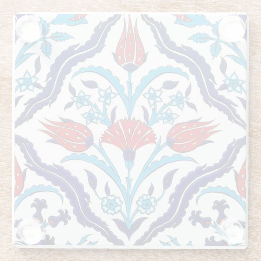 イズニクタイル ガラスコースター (裏面)