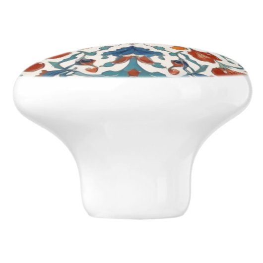 イズニクトルコフローラヴィンテージアンティークスタイル セラミックノブ (側面)