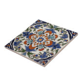 イズニクトルコヴィンテージオレンジブルーグリーン抽象芸術 タイル (側面)