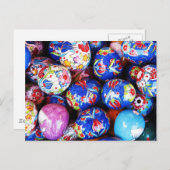 イズニック デザイン セラミック イースターエッグ ポストカード (正面/裏面)