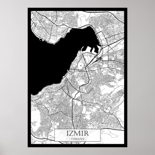 イズミル トルコ 地図 ポスター (正面)