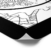 イズミル トルコ 地図 ポスター (角)