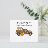 イズ秋ヤイル秋パーティの招待状 ポストカード (スタンド正面)