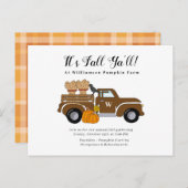 イズ秋ヤイル秋パーティの招待状 ポストカード (正面/裏面)